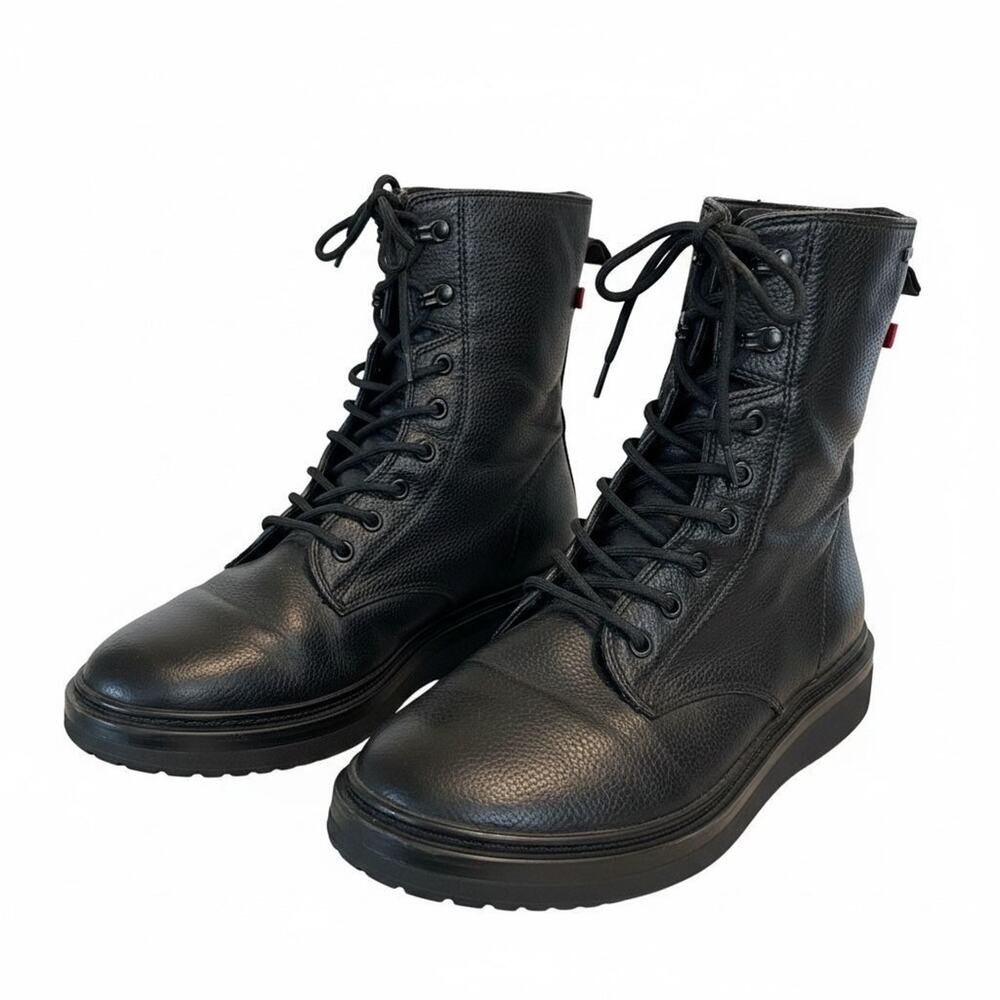 S. OLIVER MEN'S PEBBLE LEATHER LACE UP COMBAT BOOTS SZ 9 (42) GERMANY